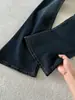 Jeans Acampanados Azul Profundo Vintage para Mujer, Estilo Verano, Talla Petite, Súper Elegantes, Corte Holgado, No Ajustados en las Piernas, Pantalones de Campana Largos hasta el Suelo