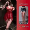 Sedução Noturna Lingerie Sexy: Atrevida Costas Nuas Renda Transparente Borboleta Alça Halter Camisola Uniforme 9675