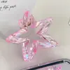 O Mesmo Estilo de Presilha de Cabelo Estrela de Cinco Pontas para a Parte de Trás da Cabeça, em Cores Doces Deslumbrantes, Versátil e Elegante, Presilha de Cabelo Transparente, Presilha de Tubarão