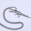 Fornecimento AliExpress aço inoxidável punk rock personalidade AK47 pico arma rifle pingente colar de aço titânio masculino