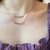 Shangmei V Oro Versión Alta CNC Colgante de Panal Oro Rosa 18K Cara Sonriente Cadena para Clavícula Transfronterizo Europeo y Americano Dropshipping
