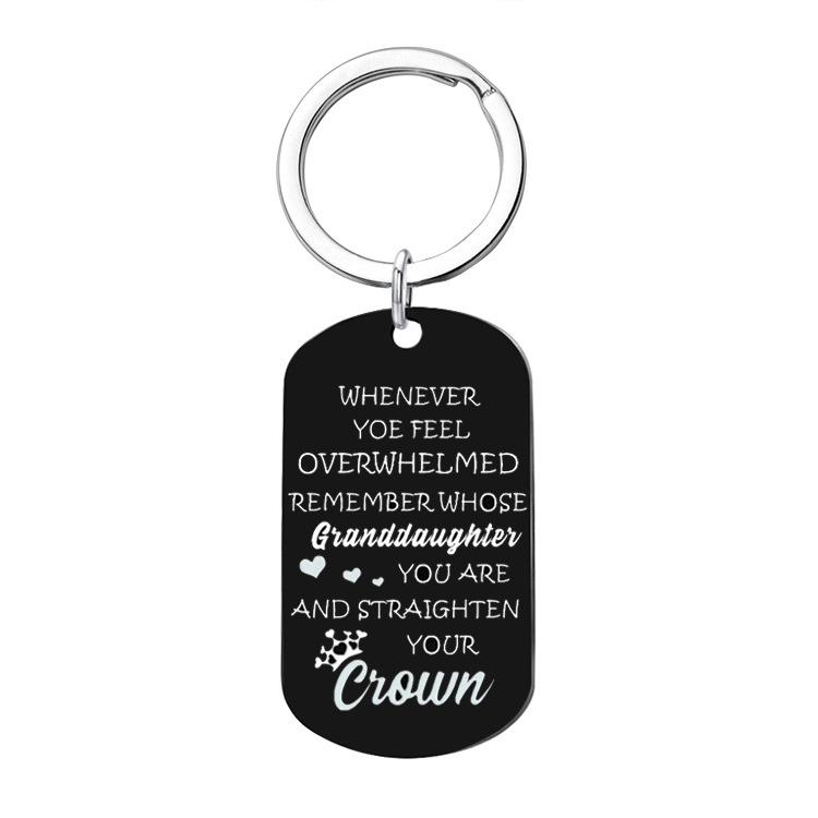 黑色孙女钥匙扣