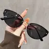 Óculos de Sol Gatinho com Aro Dourado da Moda para Mulheres, Óculos Estilosos Estilo Old Money, Óculos de Sol de Alta Qualidade da Moda com Proteção UV para Homens