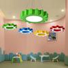 Lâmpada de Bloco de Construção Lego Quarto Infantil LED Desenho Animado Engrenagem Iluminação de Jardim de Infância Sala de Estar Design de Lâmpada Pendente em Formato