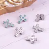 Aretes Cruzados de Aleación de Titanio F136 Accesorios de Repuesto G23 Piercings para Labio Ceja Lengua Joyería para Piercings
