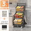 Estante de Almacenamiento de Cocina de Pie Multicapa para Verduras y Frutas Multifuncional para Sala de Estar Estante de Almacenamiento de Snacks con Ruedas Venta Directa N