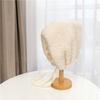 Versão coreana de boné com proteção para as orelhas em lã de cordeiro para crianças, design de nicho para outono e inverno, temperamento, boné quente, com cadarço, à prova de vento, redução de idade