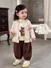 Casaco infantil, conjunto para meninas, top da moda para bebê menina de outono, conjunto de três peças com jeans, roupas de outono para menininha