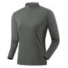 Camiseta de Manga Larga Sorona Zoroona para Hombre, Elástica, Cómoda y de Cuidado Fácil, Chaqueta de Media Cremallera con Mangas Largas Deportivas