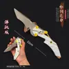 Área Periférica Delta Arma de Combate Cercano Versión Engrosada Modelo Navaja Plegable Mercy Navaja Garra Plegable Juguete Adorno 27cm