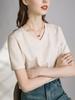 (Mismo Estilo que en el Centro Comercial) Camiseta de Manga Corta de Marca de Alta Calidad para Mujer, Algodón Mercerizado con Amoníaco Líquido, Nuevo Top de Verano 2026