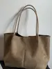 Bolso de Hombro Grande de Gamuza para Viaje de Otoño Nuevo Estilo Coreano 2025 Casual Simple para Mujer INS
