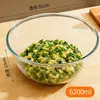 Vidrio de Borosilicato Alto con Tapa Recipiente para Amasar Resistente al Calor Recipiente Antiadherente Espesado Gran Capacidad Bol para Batir Huevos Bol para Hornear Bol para Ensalada Vidrio