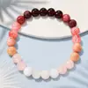 Pulseira boho chic e requintada de citrino natural e ágata, presente de festa, pulseira de contas estilosa