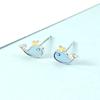 Lindos y Súper Lindos Aretes de Delfín Azul para Mujer Que No Necesitan Quitarse al Dormir, Lindos, Frescos y Personalizados, Compactos y para el Cuidado del Oído para Estudiantes