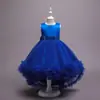 Nuevo Vestido para Niña Vestido de Princesa Malla Flor Volantes Vestido Chaleco Cola Vestido para Actuación de Piano