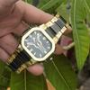 Relógio Quadrado Moda Pulseira de Aço Relógio de Quartzo Relógio Masculino de Negócios Atacado Fabricante Vendas Diretas Transmissão ao Vivo Relógio para Presente Atacado