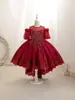 2026 Novo Modelo Vestido Longo Infantil para Daminha Vestido de Princesa Tule Bufante Vestido para Apresentação de Anfitriã Infantil Roupa para Performance de Piano