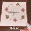 Pulsera Buccellati de Cuatro Hojas y Cinco Flores V-Gold CNC con Diamantes, Flor Única Doble Cara Estilo de Corte Joyería al por Mayor