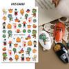 Nuevas pegatinas de uñas transfronterizas ins Halloween calavera hoja de arce de otoño calabaza festival fantasma calcomanías adhesivas para uñas