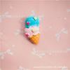 Accesorios de helado de cono de simulación de resina de gran tamaño, material de carcasa de teléfono de crema DIY, accesorios para aretes