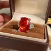 Colar Pingente Azul Oceano Mais Vendido para Mulheres em E-commerce Transfronteiriço, Anel de Cor Fanta com Diamantes Inteiros de Luxo Vintage, Conjunto de Pedras Preciosas e Brincos
