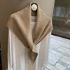 Cachecol Triangular de Malha Texturizado Romântico Coreano Outono e Inverno Mais Cachecol Quente Cor Lisa Capa Externa Cachecol Triangular