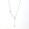 Hip Hop Europeo y Americano Plata de Ley S925 Colgante Inteligente de Equilibrio Collar Diseño de Nicho Cadena Avanzada para Suéter para Mujer