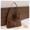 Bolsa Feminina Outono e Inverno Tendência Grande Capacidade Versátil Bolsa de Ombro Bolsa Saco Fosca Retrô Bolsa Tote Bolsa Nicho Versátil de Inverno