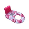Silla Flotante Inflable Doble Arcoíris con Lentejuelas Transfronteriza para Adultos, Flotador de Natación, Cama Flotante Portátil para Agua