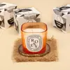 Vela Perfumada de Vidrio, Taza Rayada, Luz y Sombra, Cena Romántica a la Luz de las Velas, Vidrio con Forma de Corazón, Vela para Arreglo Festivo