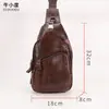 Bolso de pecho de cuero de alta gama, bolso nuevo, venta al por mayor, bolso de pecho casual de moda para hombre, bolso de mensajero de cuero de capa superior, productos nuevos transfronterizos