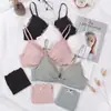 2025 Nuevo Conjunto de Sujetador Sexy de Encaje Delgado sin Aros con Lazo Ropa Interior para Mujer Sujetador Push-Up para Pecho Pequeño