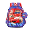 Mochila Escolar Transfronteriza Set de Tres Piezas para Estudiante Bolsa con Ruedas Mochila de Cuero Tridimensional de Dibujos Animados para Niños y Niñas