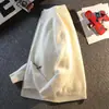 Tricô Masculino Outono Inverno Estilo Japonês Cor Sólida Simples Versátil para o Dia a Dia Tendência Marca Cardigã Suéter Solto Roupa para Jovens