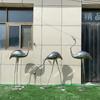 Esculturas de Guindaste de Aço Inoxidável para Decoração de Interiores Ornatos de Escultura de Guindaste de Aço Inoxidável Espelhado Ornatos para Paisagismo de Jardim e Comunidades Comerciais