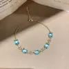 Pulseira de Flor Oval com Zircônia Banhada a Ouro Real 18K com Design Único, Pulseira de Luxo Leve de Nicho, Acessório de Mão Versátil Personalizado