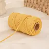 Cuerda de algodón de color cruzado de 3 hebras para llavero, cuerda para tapiz hecho a mano DIY, etiqueta de cuerda, cuerda para cesta de árbol para gatos