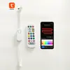 Controlador Inteligente Wifi Tuya Luz de Ambiente de Color Completo Luz de Alero Controlador de Luz Corriente de Agua Voz 12V