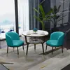 Juego de Mesa y Sillas de Recepción y Negociación de Lujo Ligero para Apartamentos Pequeños, Mesa de Comedor para Tiendas de Té de Leche, Cafeterías y Juego de Mesa Redonda Pequeña para Balcón