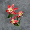 Lirio de Fuego Película de Impresión 3D Flor de Simulación Boda Hogar Hotel Decoración Transfronteriza Adornos de Flores Artificiales Venta al por Mayor