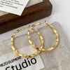 2025 Nuevo Pendiente de Moda de Alto Nivel con Sentido de Nicho Pendiente de Aguja de Plata Simple Lujo Ligero Pendientes de Círculo Grande Pendientes para Mujer