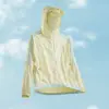 Chaqueta de Nylon 100% para Verano UPF100+ para Hombre y Mujer Color Macarrón Deportiva para Exteriores con Capucha Ropa de Protección Solar