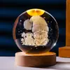Suministro Especial Transfronterizo Creativo Bola de Cristal de Animal Marino 3D Base de Madera Luz Nocturna Luminosa Adorno de Bola de Cristal de Escritorio