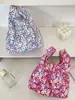 51262 Bolsa de Pulso de Veludo Cotelê com Flores Outono e Inverno Bolsa de Almoço Bolsa para Lanches de Trabalho Bolsa de Mão para Mulheres Bolsa para Celular de Passeio