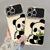 Pulseira Fofa de Panda Adequada para Capa de Celular Apple 16E Iphone14Promax Janela Galvanizada 15 Silicone 13