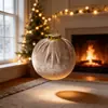 Bola de Natal de veludo transfronteiriça Decoração de árvore de Natal bola embrulhada em tecido Ornamento de Natal Pingente de decoração de cena de Natal