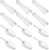 Pinza para hielo transparente de plástico pinza para hielo dentada de acero inoxidable pinza para comida para buffet de bar ktv mini pinza para hielo de plástico
