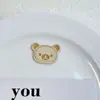 Etiqueta de couro de urso de microfibra imitação de camurça veludo etiqueta de couro macio chapéu de cabeça feito à mão grampo de cabelo marca registrada patch de roupa acessórios