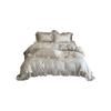 Verano Francés Juego de Edredón de Cuatro Piezas de Tencel de Doble Cara de 60 Hilos Estampado Floral Fresco y Sedoso Ropa de Cama para Cama de 1.8m